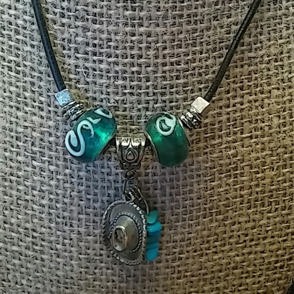 Hand Crafted Western Theme Necklace - Picture 2 of 4
